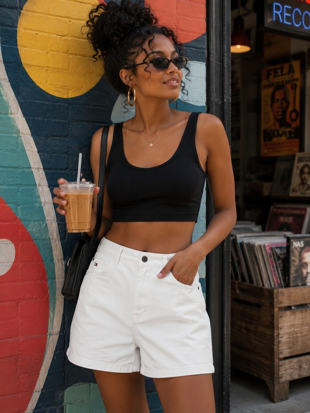 Tommy Hilfiger White Shorts with Contrasting Stitch
